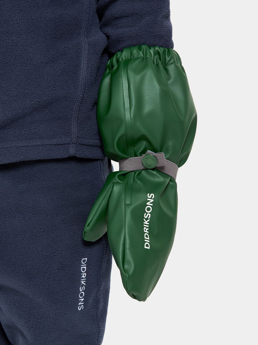 Didriksons Regnvotter med fleecefôr - pine green