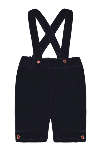 Hust & Claire Hanibal Selebukse i velour til baby - more navy