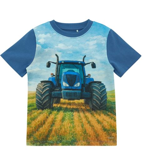 Minymo Traktor t-skjorte til barn - dutch blue