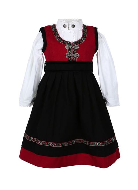 Hovedbilde Salto Festdrakt til baby pike - rød