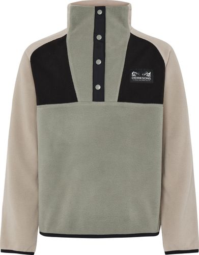 Didriksons Yokto Half button Fleecegenser til junior - wilted leaf