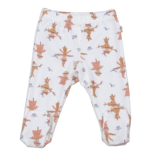 Joha Scarecrow ull/bambus leggings med fot - korall