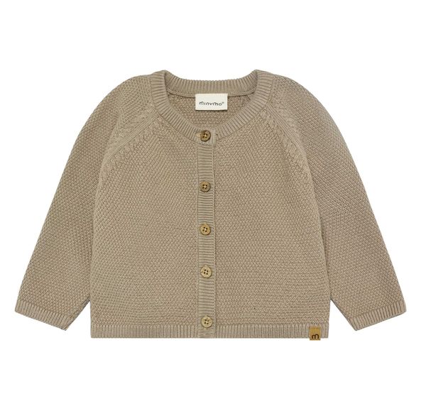 Hovedbilde Minymo strikket cardigan til baby - crockery