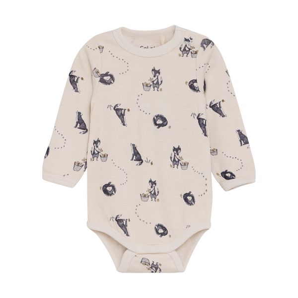 Hovedbilde CeLaVi AOP Ull/Bambus body til barn - Night Sky