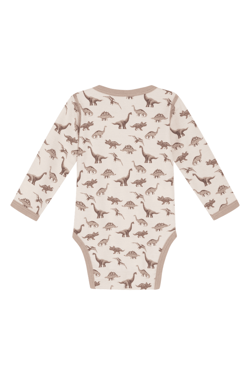 Hust & Claire Baloo Dinosaur ull/bambus body - mocha