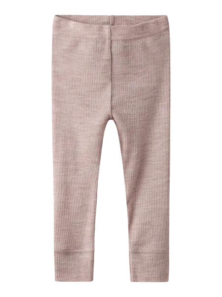 Hovedbilde Name It Wax ribbet ull legging til baby - shadow ...