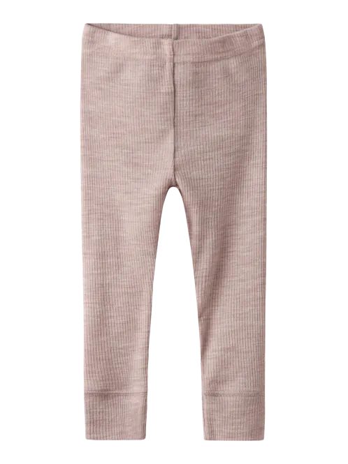 Hovedbilde Name It Wax ribbet ull legging til baby - shadow ...