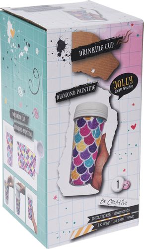 DIY drikkeflaske med diamant paint - mønstret
