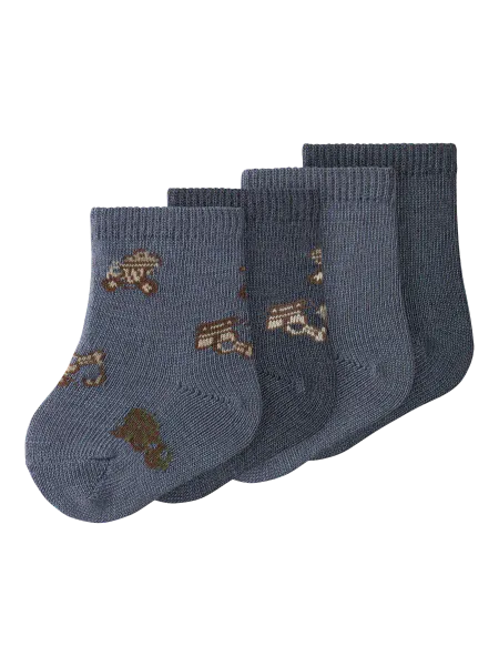 Hovedbilde Name It Wak 4-pk ullsokker til baby - folkstone ...