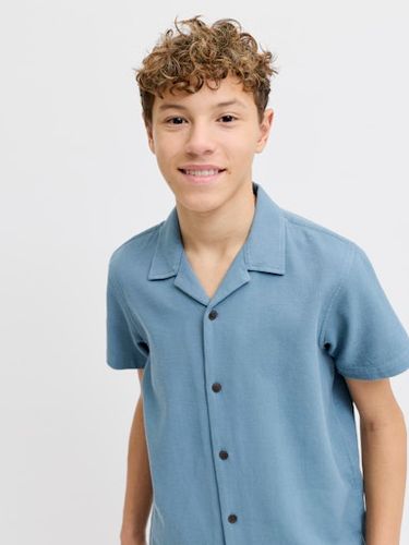 Jack & Jones Kortermet skjorte  med krage til junior - blue mirage