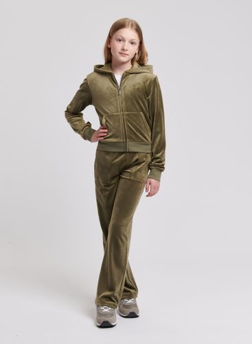 Juicy Couture Tonal velour Zip Thru hoodie - tea leaf