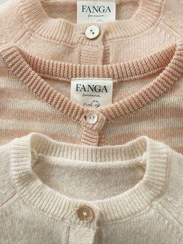 Fanga Fontana Savora due strikkejakke til baby - creole pink
