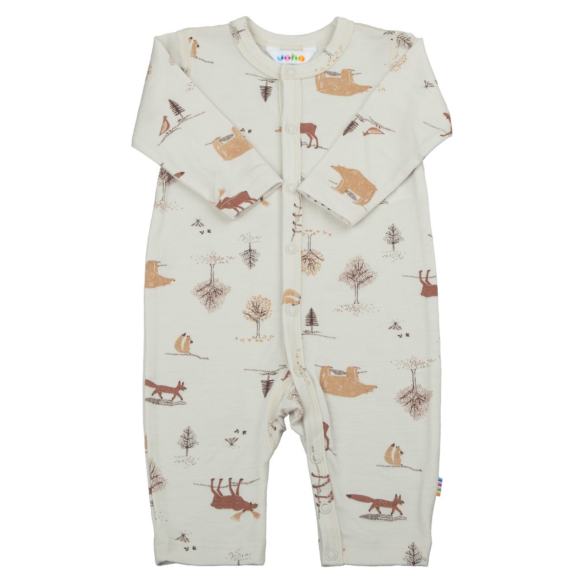 Joha Wood Animals heldress i merinoull til barn - lys beige