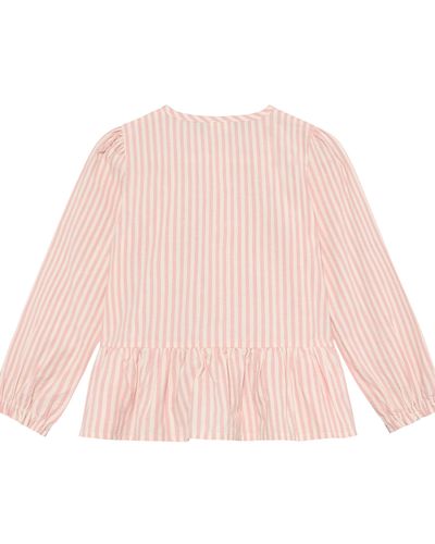 Minymo Skjorte med sløyfer til barn - silver pink