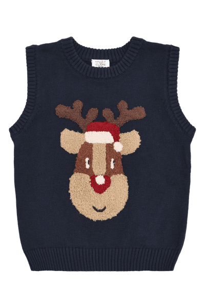 Hovedbilde Hust & Claire Princo Reindeer strikketvest til ...