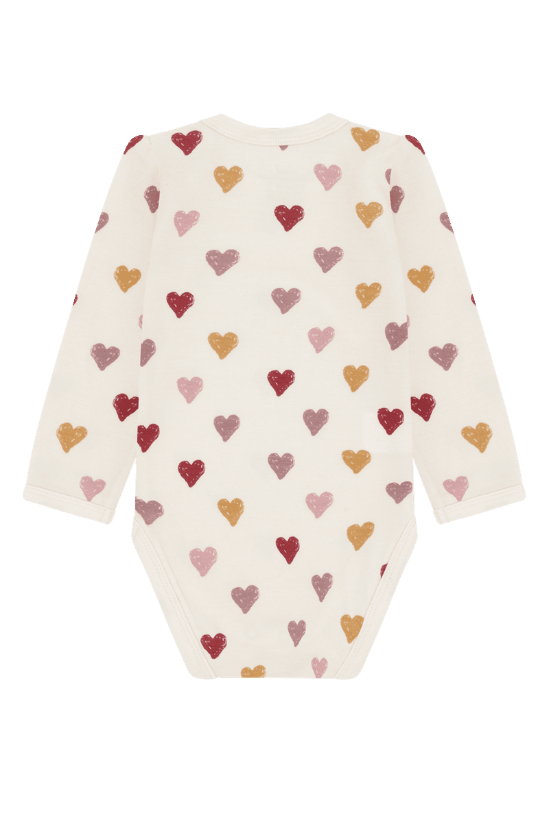 Hust & Claire Baloo Hearts ull/bambus body - off white