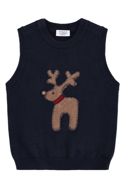 Hovedbilde Hust & Claire Perry Deer strikketvest til barn - ...