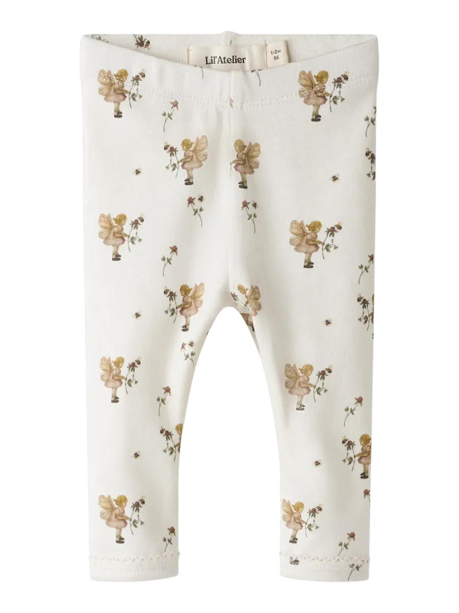 Lil' Atelier Fairy slim legging til baby - turtledove