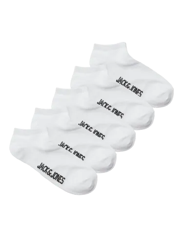 Jack and Jones Dongo 5-pk ankelsokker - white