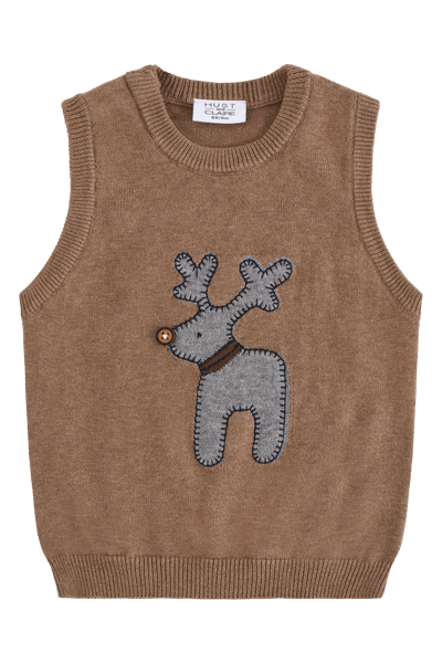 Hovedbilde Hust & Claire Perry Deer strikketvest til barn - ...