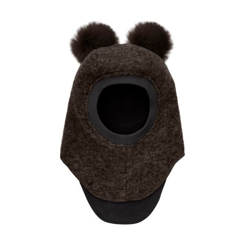 HUTTELiHUT Bigbear ull balaclava m/alpakka dusker - dark brown
