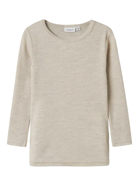 Hovedbilde Name It Wax ribbet ull trøye til barn - nacreous ...