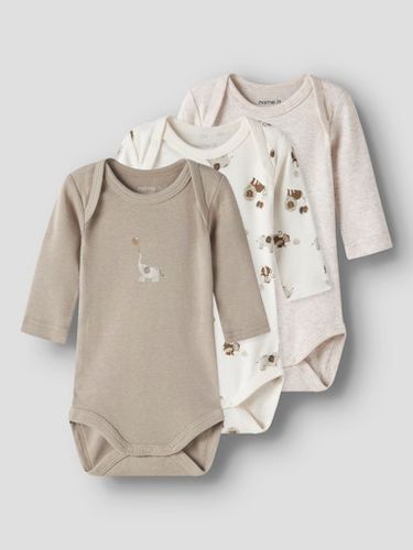 Name It 3-pk Animals body til baby - jet stream
