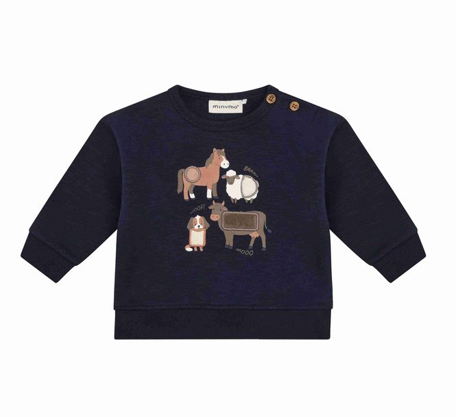 Hovedbilde Minymo genser til barn - dark sapphire