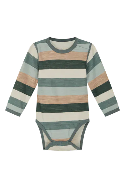 Bilde av Hust & Claire Baloo Wide Stripe ull/bambus body - ...