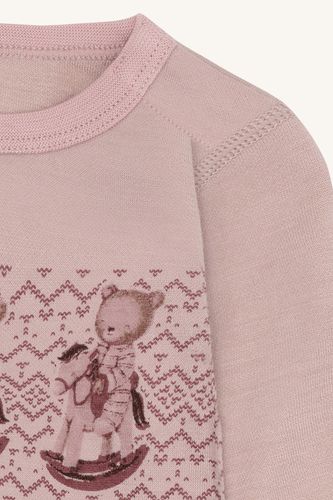 Hust & Claire Baloo Teddy ull/bambus body - dusty rose