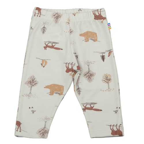 Joha Wood Animals legging i merinoull til barn - lys beige