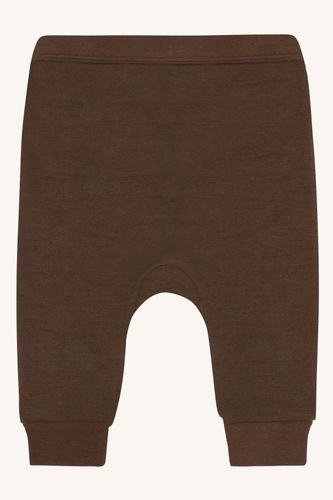 Hust & Claire Gaby ull/bambus joggebukse - chocolate