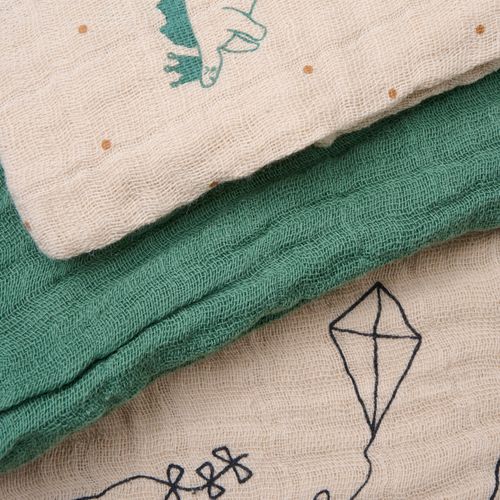 Pippi 6-pk muslinkluter - deep lichen