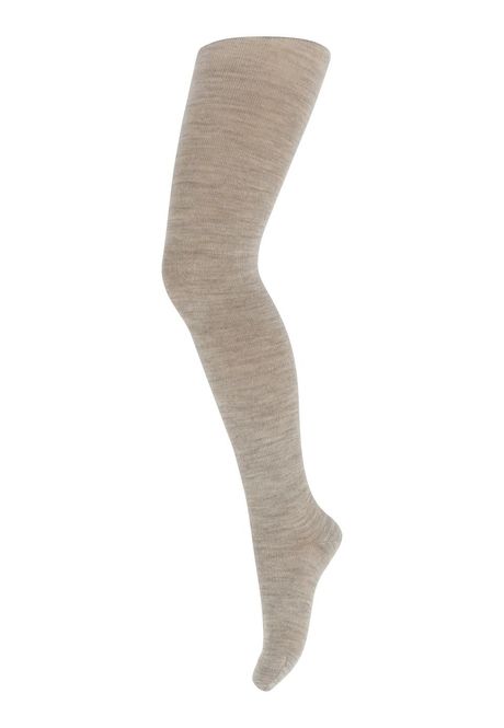 Hovedbilde MP ull/bomull strømpebukse - Beige Melange