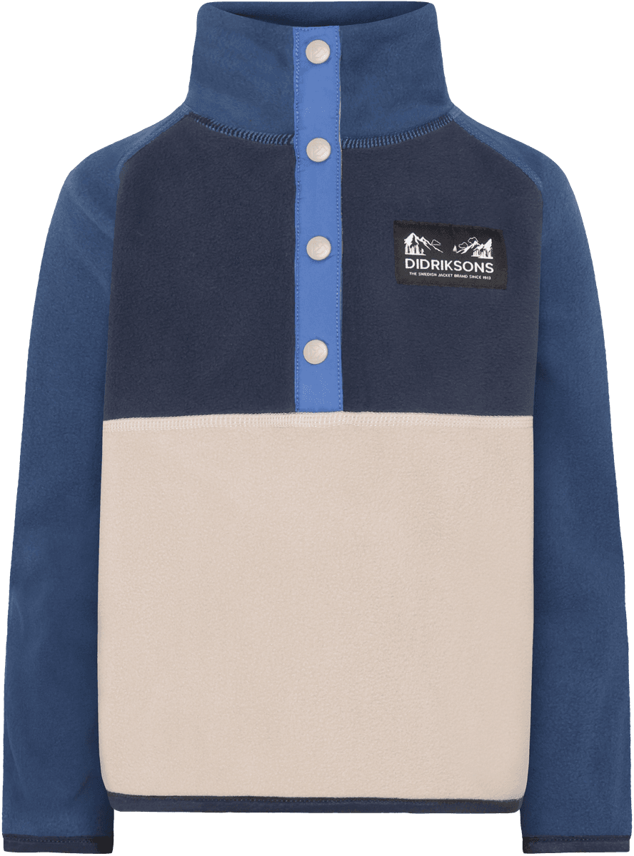 Didriksons Monte Half Button fleecegenser til barn - beach beige