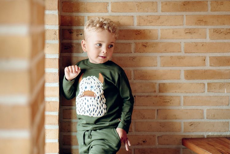 Hust & Claire Anton Snowmonster genser - deep ivy