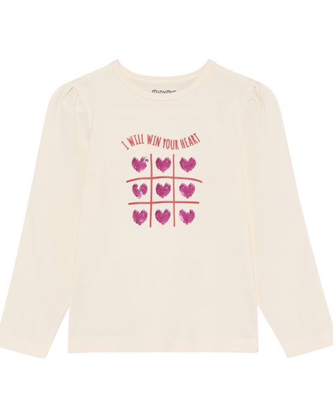 Hovedbilde Minymo Genser med paljetter til barn - white swan