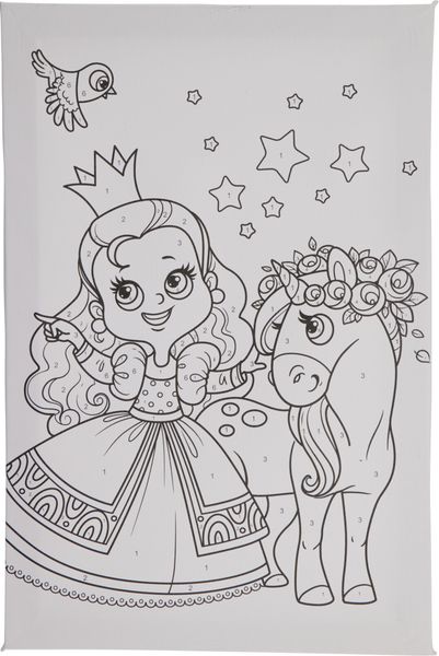 Hovedbilde Paint by numbers på lerret - prinsesse