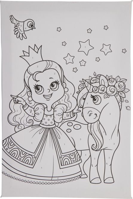 Hovedbilde Paint by numbers på lerret - prinsesse