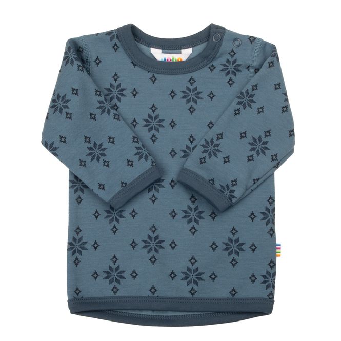 Hovedbilde Joha Ice Crystal ull/bomull trøye - blå