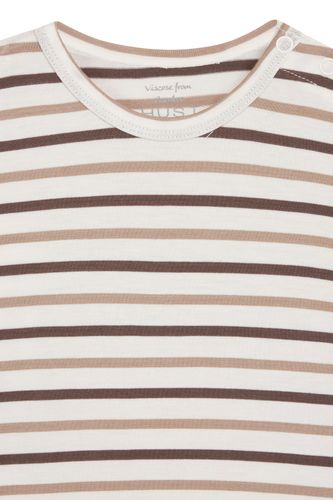 Hust & Claire Buller Stripe bambus body - warm sand