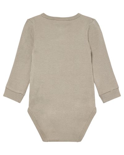 Minymo ribbet body til baby - crockery
