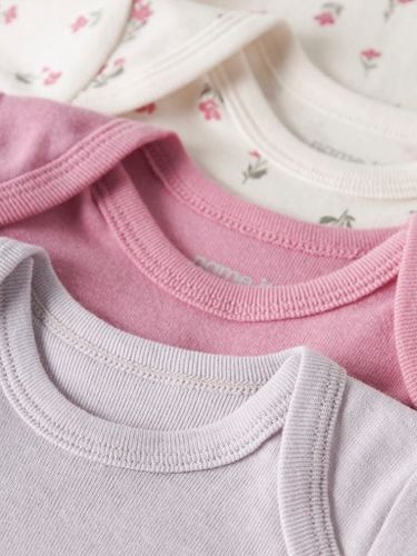 Name It 3-pk Flowerbody til baby - jet stream