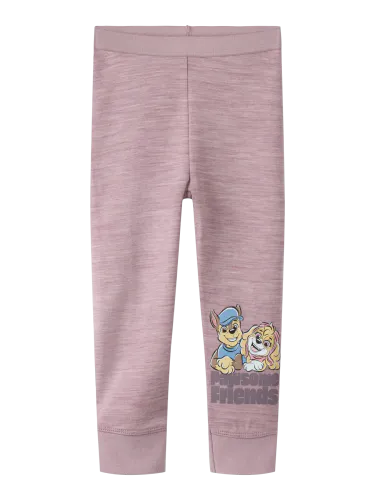 Name It Wuppo Paw Patrol ull/bomull leggings til barn - toadstool