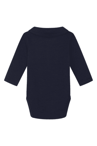 Hust & Claire Baldur ull/bambus body med krage - more navy