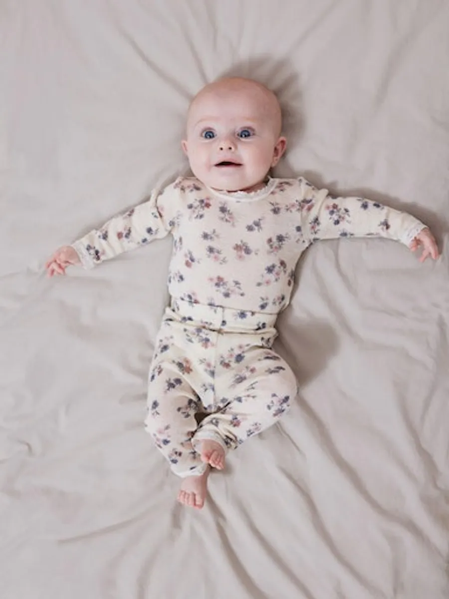 Name It Wang ull leggings baby AOP - snow white 