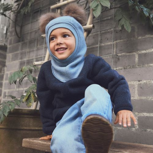 HUTTELiHUT Bigbear ull balaclava m/alpakka dusker - windward blue