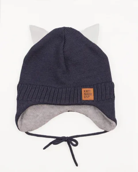 Hovedbilde Kattnakken Babylue merinoull - marine 