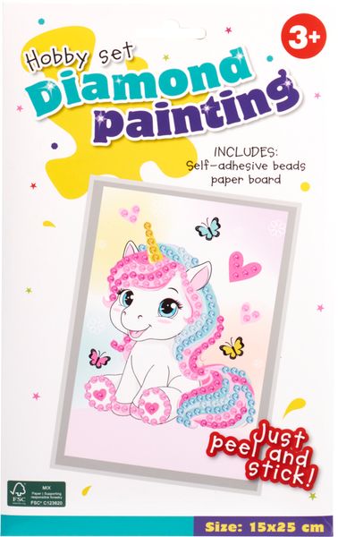 Hovedbilde Diamant perle sett for småbarn - enhjørning