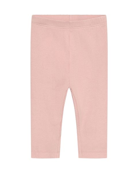 Hovedbilde Minymo ribbet legging til baby - silver pink